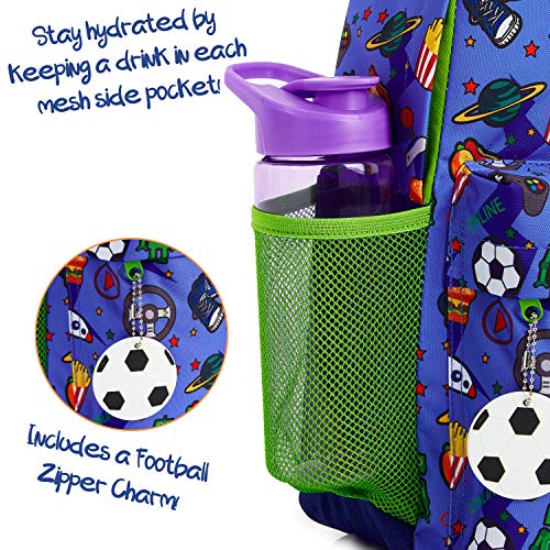 CityComfort Mochilas Escolares Juveniles, Mochila Escolar de Videojuegos y Mochila Camuflaje, Mochila Infantil para Colegio Deporte Viajes, Regalos para Niños y Adolescentes (Azul/Verde)