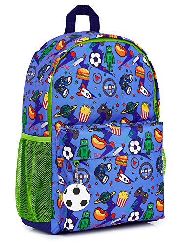 CityComfort Mochilas Escolares Juveniles, Mochila Escolar de Videojuegos y Mochila Camuflaje, Mochila Infantil para Colegio Deporte Viajes, Regalos para Niños y Adolescentes (Azul/Verde)