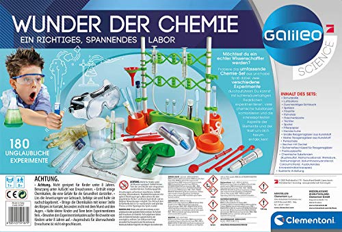 Clementoni 59187 Galileo Science - Maravillas de la química, 180 experimentos para el hogar, emocionantes experimentos, Colorido, Caja de experimentos, Juguete para niños a Partir de 8 años