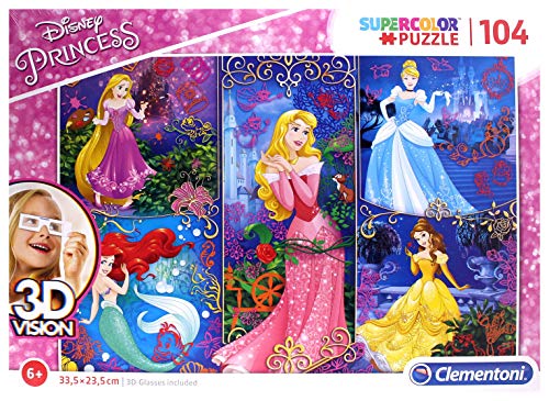 Clementoni- Disney Princess Los Pingüinos De Madagascar Puzzle 3D, 104 Piezas, Multicolor (20609)