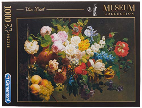 Clementoni - Puzzle de 1000 Piezas Louvre, diseño Van Dael: Jarrón con Flores (314157)