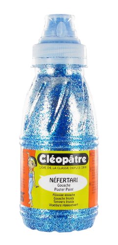 Cleopatre GP250-5 - Frasco de gel con purpurinas - 250 ml - Azul