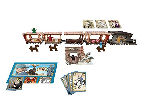 Colt Express Juego de base + 3 extensiones: Marshal & Prisoneros + caballos y diligencia + vendas Django + 1 Yoyo Blumie