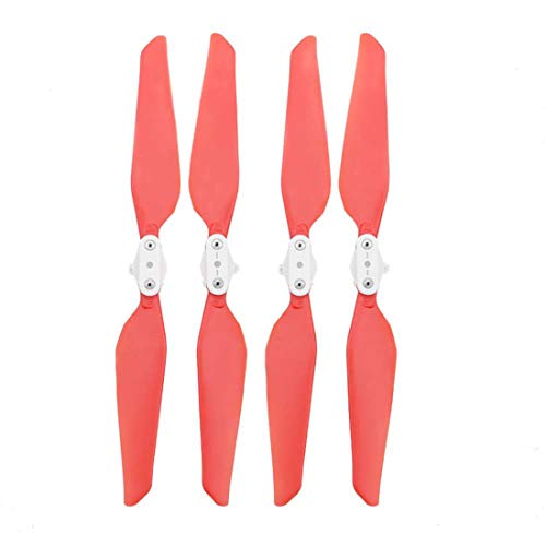 Compatible con Xiaomi FIMI X8 SE Drone Hélice plegable + trípode de pierna de altura extendida 4 piezas + anillo protector (rojo)