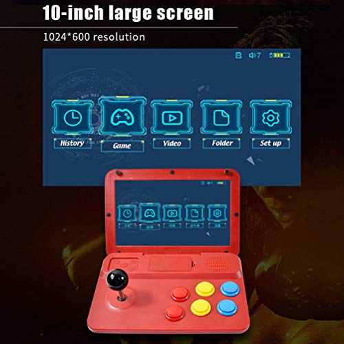 Consola de Juegos Arcade, A13 Joystick Arcade Simulador de CPU de cuatro núcleos Consola de videojuegos 2500 Juegos Arcade Video Joystick Gamepad, Soporte HDMI link, Con una pantalla de 10.1 pulgadas