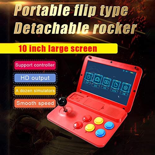 Consola de Juegos Arcade, A13 Joystick Arcade Simulador de CPU de cuatro núcleos Consola de videojuegos 2500 Juegos Arcade Video Joystick Gamepad, Soporte HDMI link, Con una pantalla de 10.1 pulgadas