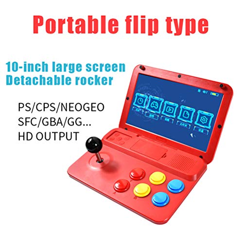 Consola de Juegos Arcade, A13 Joystick Arcade Simulador de CPU de cuatro núcleos Consola de videojuegos 2500 Juegos Arcade Video Joystick Gamepad, Soporte HDMI link, Con una pantalla de 10.1 pulgadas