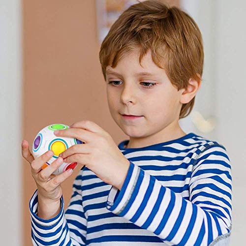 Coogam Puzzle de Bola de Arco Iris Mágico Coincidencia de Colores 3D Cube Fidget Puzzle Juguete Brain Teaser Juego de Rompecabezas para Niños