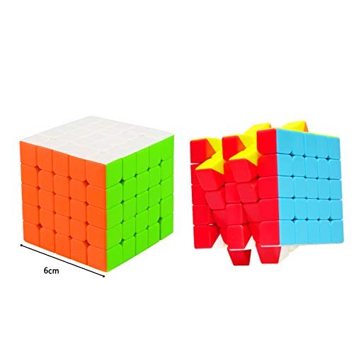 Cooja Cubo de Velocidad 5x5 Speed Cube, Cubo Magico 5x5x5 Smooth Magic Cube Puzzle Durable Regalo de Juguetes para Niños Niñas