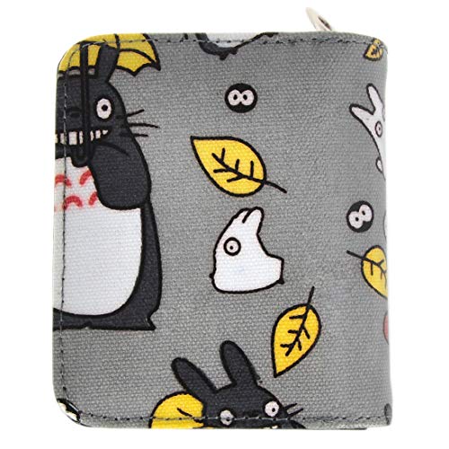 CoolChange Cartera de Totoro con Bolsillo para Monedas, Espejo, fermeture éclair