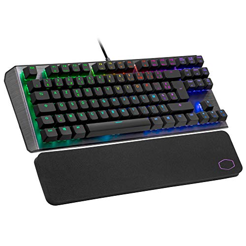 Cooler Master CK530 V2 - Teclado mecánico para Gaming sin Teclado numérico (retroiluminación RGB, Control a la Marcha, Aluminio, reposamuñecas Incluido)