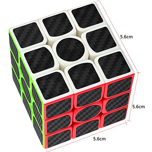 Coolzon Puzzle Cubes 2x2x2 + 3x3x3 + 4x4x4 3 Pack Cubo Magico con Pegatina de Fibra de Carbono Velocidad