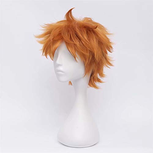 COSPLAZA Mullido Naranja Cabello Corto Chico Adolescentes Animación Personaje de dibujos animados Juego de roles Fiesta de Halloween Cosplay Disfraz Pelucas