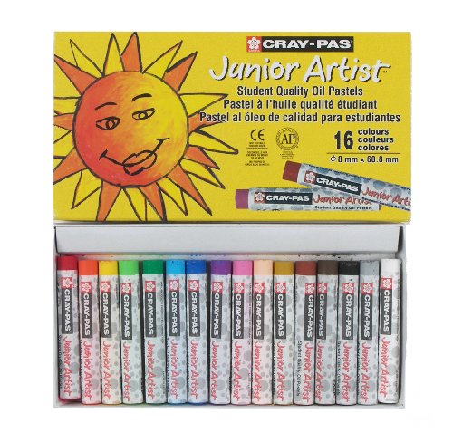 Cray Pas Junior - Lote de 12 pasteles de aceite, colores surtidos, colores variados, 16 Color Set