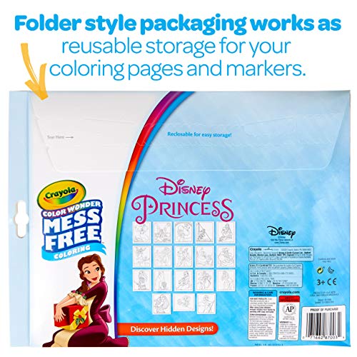 CRAYOLA 757003 - Plantillas para colorear y rotuladores, diseño de Princesa de Disney, multicolor, tamaño único