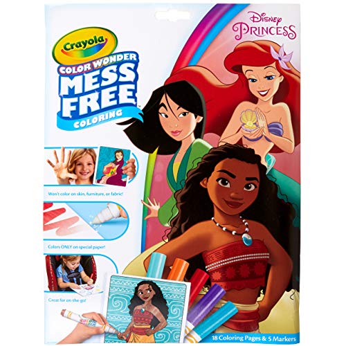 CRAYOLA 757003 - Plantillas para colorear y rotuladores, diseño de Princesa de Disney, multicolor, tamaño único