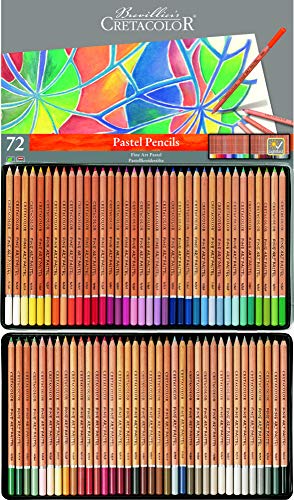 CRETA COLOR Caja con lápices de colores pastel para colorear, 72 Piezas, Multicolor