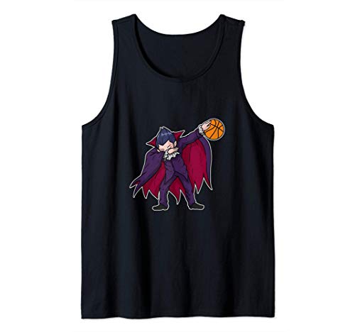 Dabbing Dracula Baloncesto Divertido Disfraz De Halloween Camiseta sin Mangas