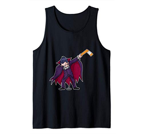 Dabbing Dracula Hockey Sobre Hielo Disfraz De Halloween Camiseta sin Mangas