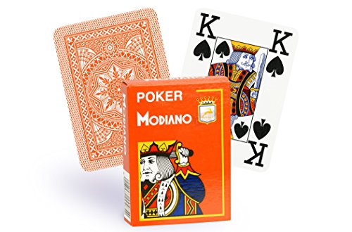 David Westnedge Índice MODIANO de Texas Poker 4 Jumbo Naranja - Tarjetas de Texas Poker