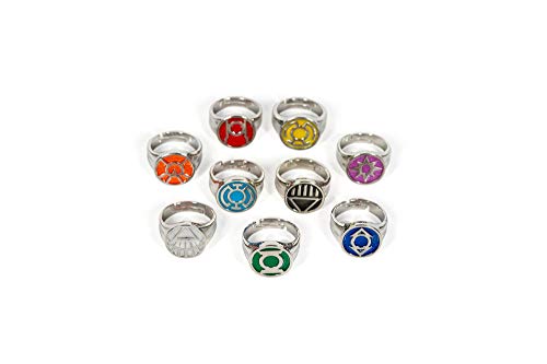 dc comics Green Lantern Power Rings Emotional Spectrum Power Rings | 9 Ring Set