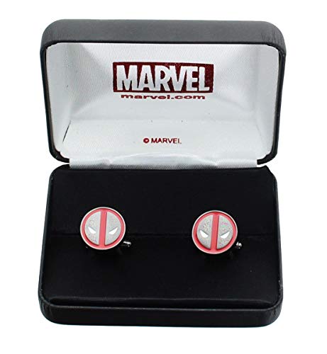 Deadpool Logo Stainless Steel Enamel Cufflinks