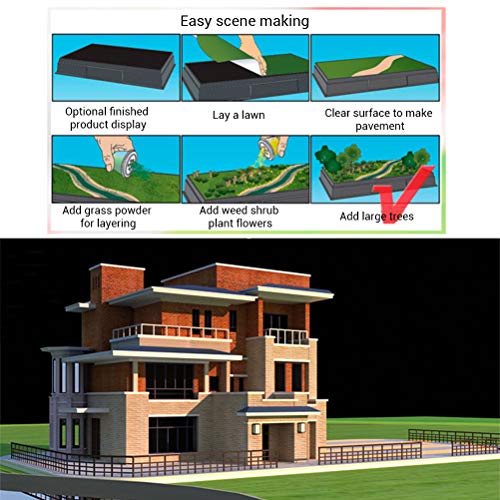 Deeabo 100 * 50cm Estera De Hierba Artificial Decorativa, Decoración De Estera De Hierba De Construcción De Jardín En Miniatura De Pradera, Modelo Arquitectónico Hecho A Mano DIY Césped, Verde Medio