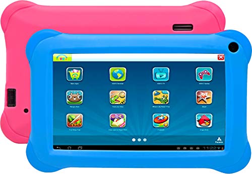 Denver Electronics TAQ-70353KBlue/Pink 8 GB Azul, Rosa - Tablets Infantiles (1,2 GHz, 1 GB, DDR3-SDRAM, 8 GB, MicroSD (Transflash), 32 GB) 7"