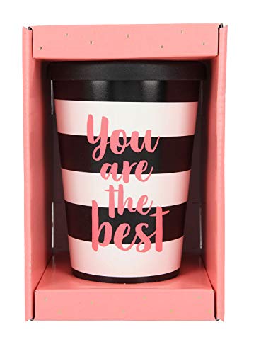 Depesche 2180.045 To-Go - Taza de plástico con texto en inglés "You Are The Best", 350 ml, color rosa, multicolor