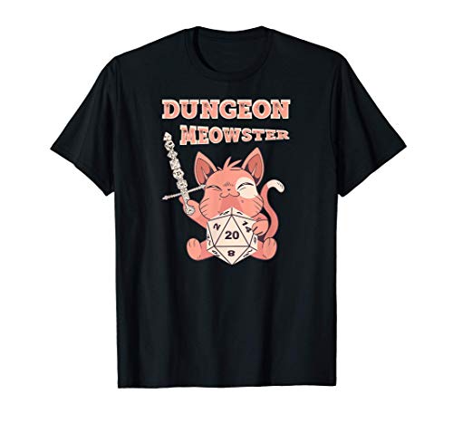 Dice gato Dados juego de rol de mesa JdR Juego de Rol D20 Camiseta