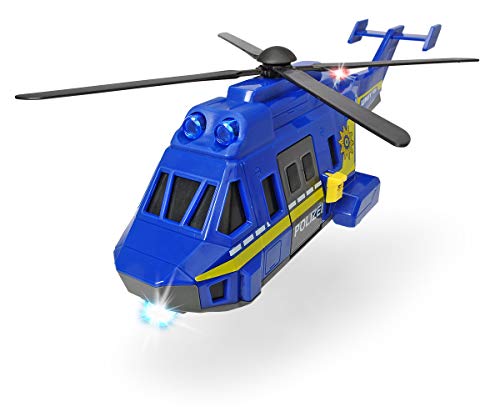 Dickie Toys Special Forces-Helicóptero de policía con Funciones (Escala 1:24), Color Azul (203714009)