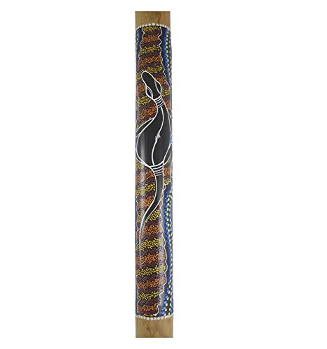 Didgeridoo de bambú pintado Salamandra, 120 cm