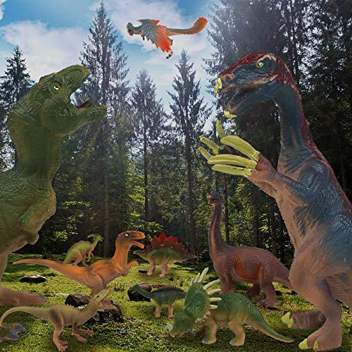 Dinosaurios Juguetes Figuras 16 Piezas Animales Juguetes Juego Educativo de Figura con Manta Juegos de Actividades Regalos para Niños Juguetes Niños 3 4 5 6 7 Años