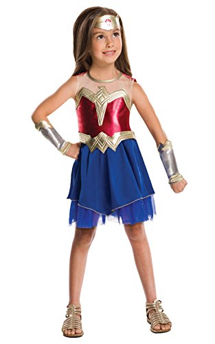 Disfraz oficial de la Liga de la Justicia de DC Comics, de Rubie's, Wonder Woman, disfraz para niño