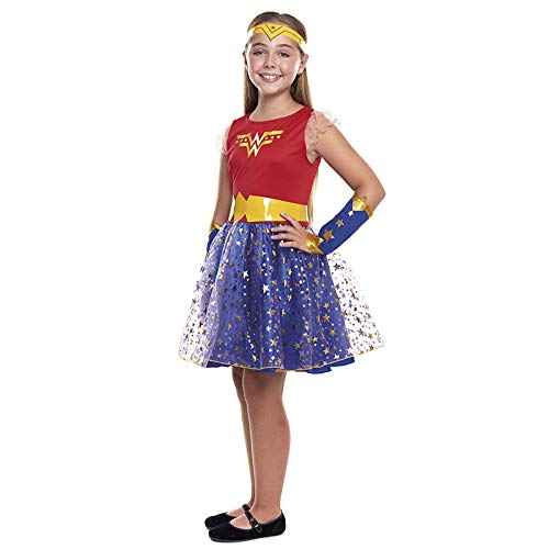 Disfraz Superheroína Wonder Girl Niña【Tallas Infantiles de 3 a 12 años】[Talla 3-4 años] | Disfraces Niñas Superhéroes Carnaval Halloween Regalos Niños Cosplay Cómics