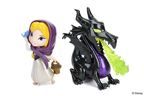 Disney Metalfigs - Juego de 2 Figuras de maléfica y Roseta (10 cm)