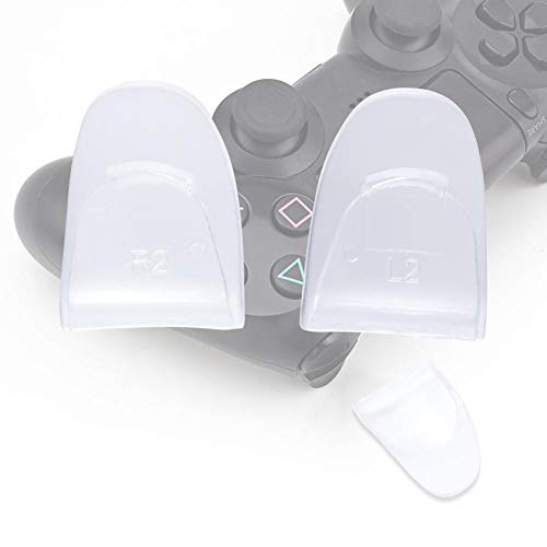 Disparador de Botones R2 L2 duraderos extendidos fáciles de Instalar para el Controlador PS4(Transparent Color)