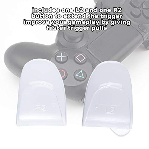 Disparador de Botones R2 L2 duraderos extendidos fáciles de Instalar para el Controlador PS4(Transparent Color)