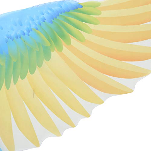 dPois Disfraz de Loro para Niños Ala de Pájaro de Tela Ligera Colores con Máscara de Ojos Disfraces de Halloween Fiesta Fairy Bird Owl Wing Shawl Amarillo One Size