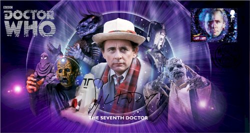 Dr Doctor Who BBC Official 50th Anniversary Limited Edition Sylvester McCoy firmó carta de primer día – el séptimo doctor – Sylvester McCoy