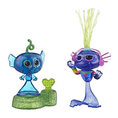 DreamWorks Trolls World Tour Techno Reef Bobble con Dos Figuras: una con una Base Bobble Action Plus. Juguete Inspirado en la película, Trolls World Tour