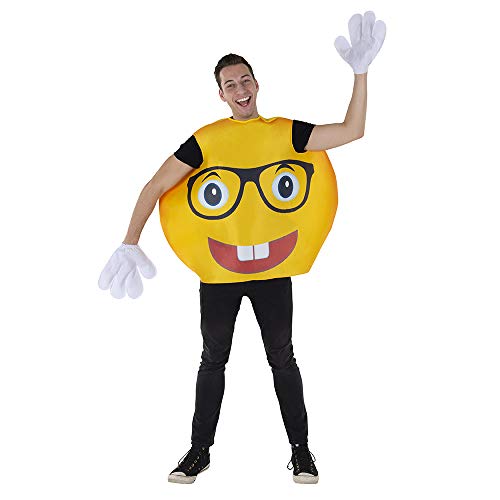 Dress Up America Smiley Glasses Emoji Costume (Adults) Disfraces , Multicolor ( Multi ) , One Size Unisex Adulto