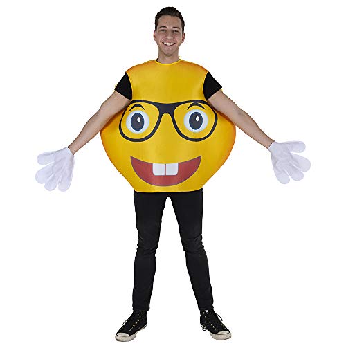 Dress Up America Smiley Glasses Emoji Costume (Adults) Disfraces , Multicolor ( Multi ) , One Size Unisex Adulto