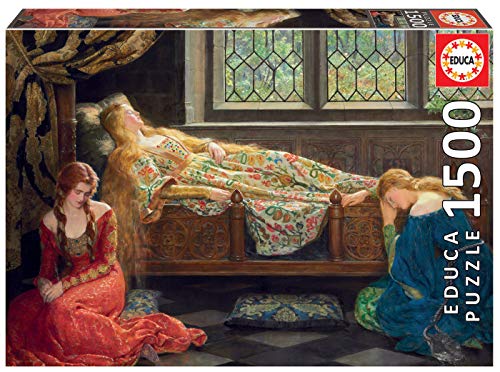 Educa Borras - Genuine Puzzles, Puzzle 1.500 piezas, La bella durmiente, John Collier (18464)