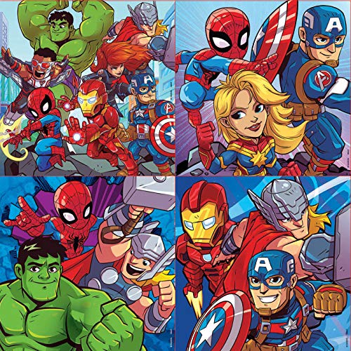 Educa- Marvel Super Heroe Adventures Conjunto de Puzzles Progresivos, Multicolor (18647)