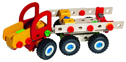 Eichhorn 100039058 - Juego de 3 variantes de modelo: Harvester, Grader-/Erdhobel, Gelenk-Kipper, 140-tlg, FSC 100%, Buchenholz, plástico, BSK, 5J+ Made in Germany, bunt , color/modelo surtido