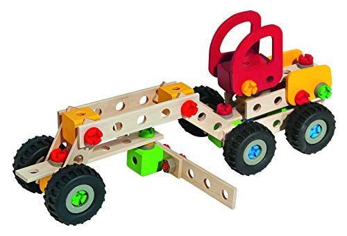 Eichhorn 100039058 - Juego de 3 variantes de modelo: Harvester, Grader-/Erdhobel, Gelenk-Kipper, 140-tlg, FSC 100%, Buchenholz, plástico, BSK, 5J+ Made in Germany, bunt , color/modelo surtido