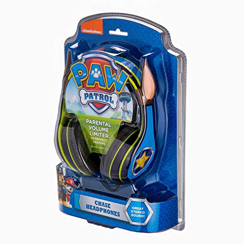 eKids Auriculares con Licencia PW-140CH de la Patrulla Canina, con limitación de Volumen Adecuada para los niños y Banda Ajustable para la Cabeza para los Mejores Extra Ligeros.