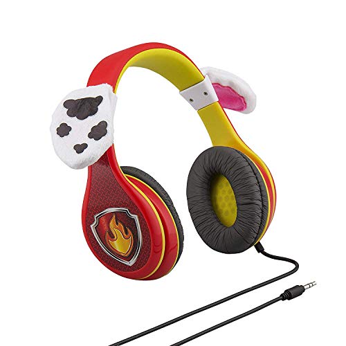 EKids Paw Patrol Marshall - Auriculares para niños con función de limitación de Volumen integrada para Escuchar de Forma Segura, Color Rojo