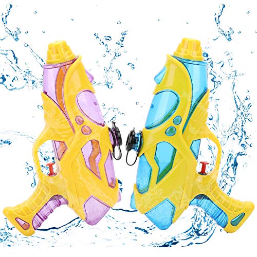 EKKONG Pistola de Agua, 2 Pack Pistola de Agua para Niños Adultos, Pistola de Agua Pequeña,Super Pistola Power para Al Aire Libre, Piscina, Fiesta, Playa,Juguete de Lucha de Agua (2pcs)